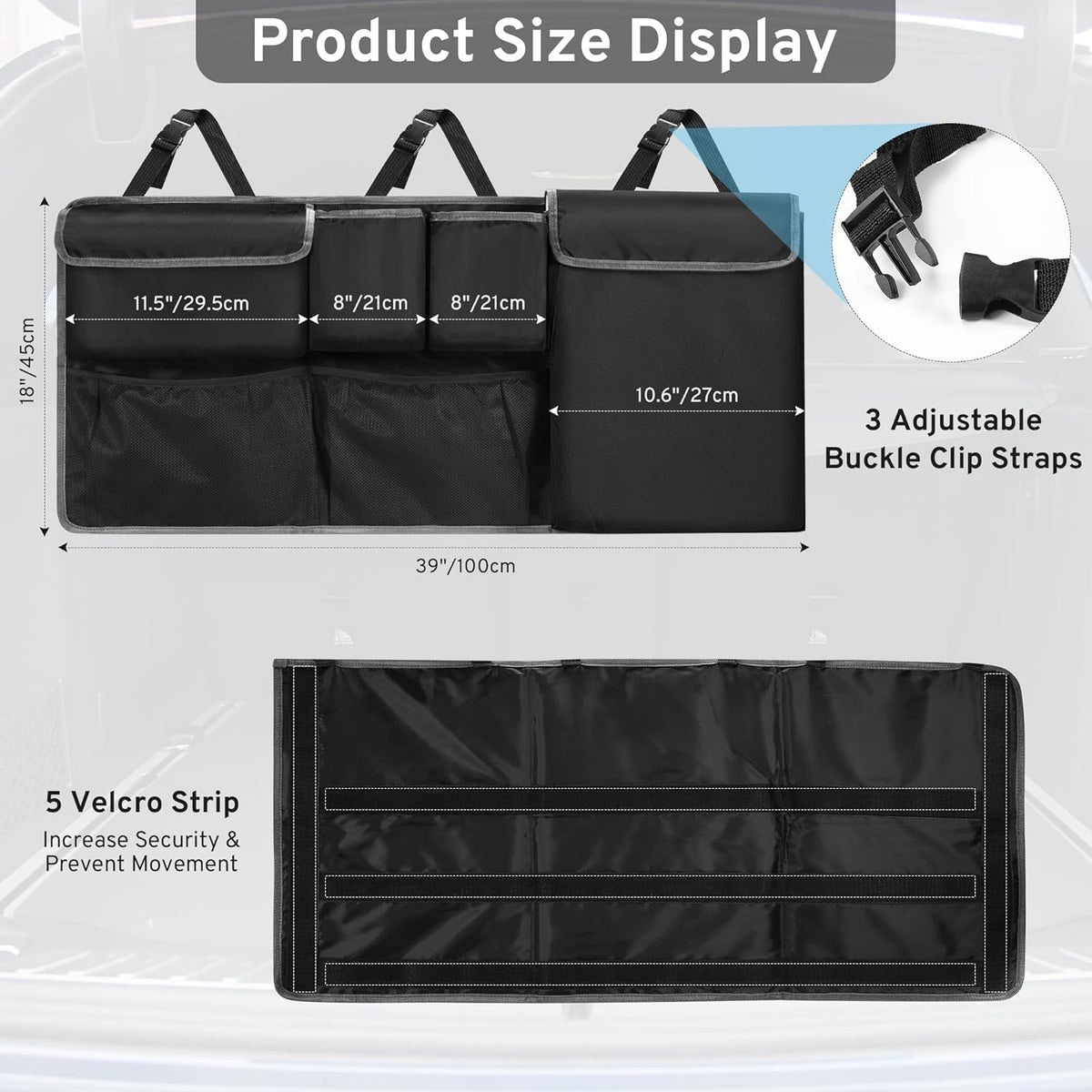 Car Trunk Storage Organizer for Jeep Wrangler JL JK Compass Grand Cherokee